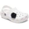 Czarne przypinki Jibbitz™ z pomponem z lamety