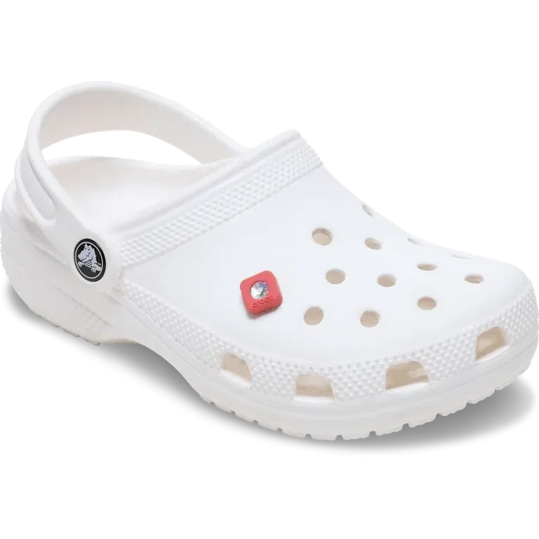 Czerwone kwadratowe przypinki Jibbitz™ z kamyczkiem SMT z PVC Czerwone kwadratowe przypinki Jibbitz™ z kamyczkiem SMT z PVC