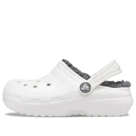 Dziecięce chodaki Crocs Classic – sportowe sandały „White Grey”