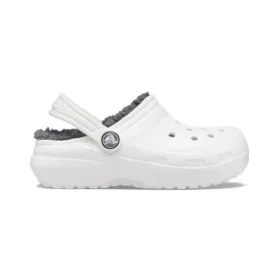 Dziecięce chodaki Crocs Classic – sportowe sandały „White Grey”