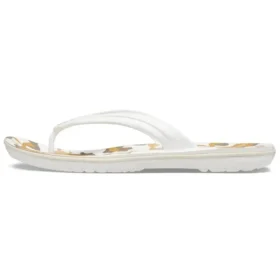Japonki Crocband z nadrukiem „White Tan”