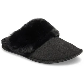 Kapcie typu mule z futerkiem „Black”