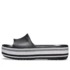 Klapki na platformie Crocband „Black Grey White”