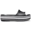 Klapki na platformie Crocband „Black Grey White”