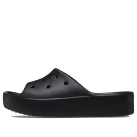 Klapki na platformie Crocs „Black”