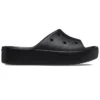 Klapki na platformie Crocs „Black”
