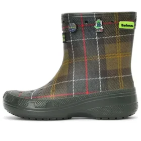 Klasyczne botki i kozaki Crocs x Barbour „Olive Plaid”