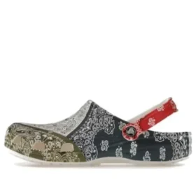 Klasyczne chodaki Bandana „Green Blue Red”