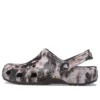 Klasyczne chodaki Bleach Dye „Black White”