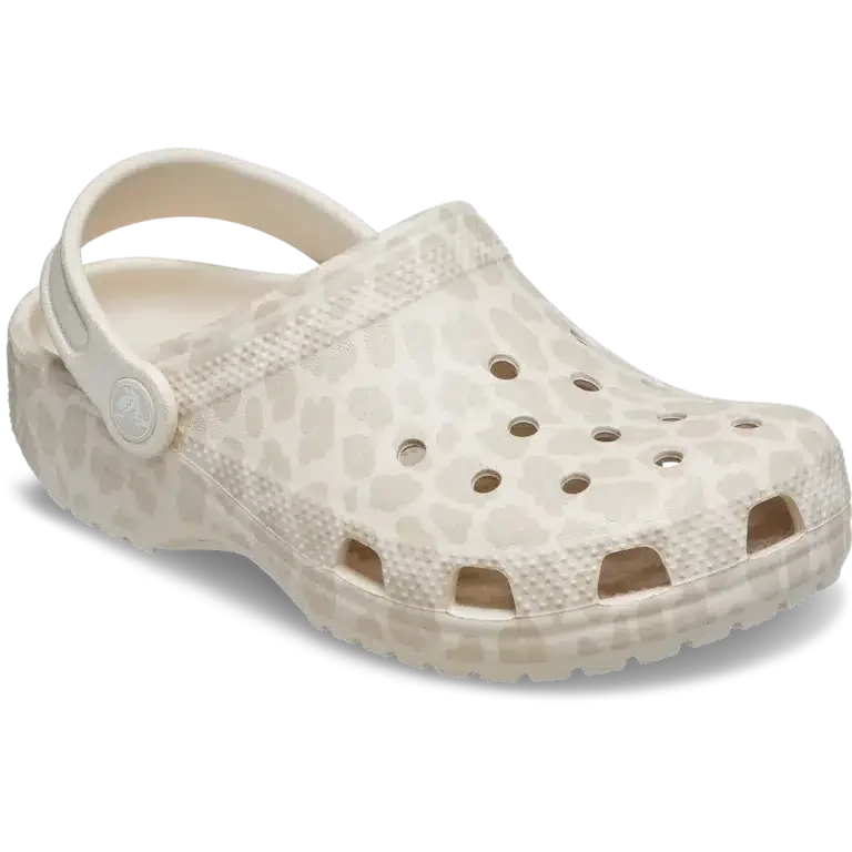 Klasyczne chodaki dla dzieci z motywem zwierzęcym i Glitterem Klasyczne chodaki dla dzieci z motywem zwierzęcym i Glitterem