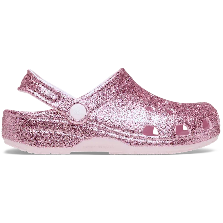 Klasyczne chodaki dla maluchów z grubymi podeszwami i Glitterem Klasyczne chodaki dla maluchów z grubymi podeszwami i Glitterem