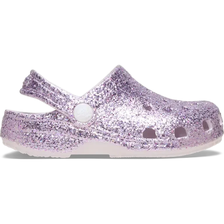 Klasyczne chodaki dla maluchów z grubymi podeszwami i Glitterem Klasyczne chodaki dla maluchów z grubymi podeszwami i Glitterem