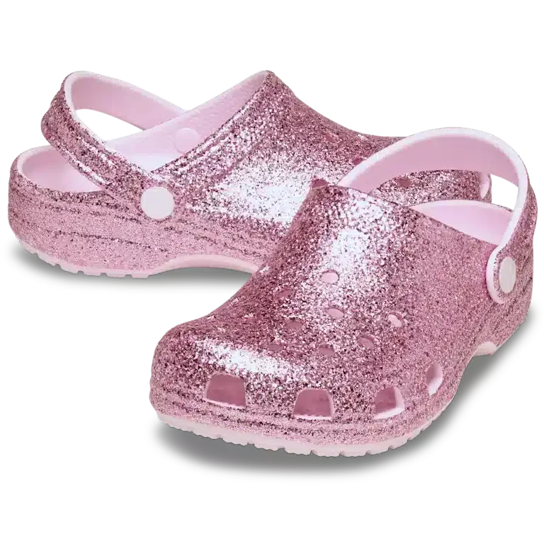 Klasyczne chodaki dla maluchów z grubymi podeszwami i Glitterem Klasyczne chodaki dla maluchów z grubymi podeszwami i Glitterem