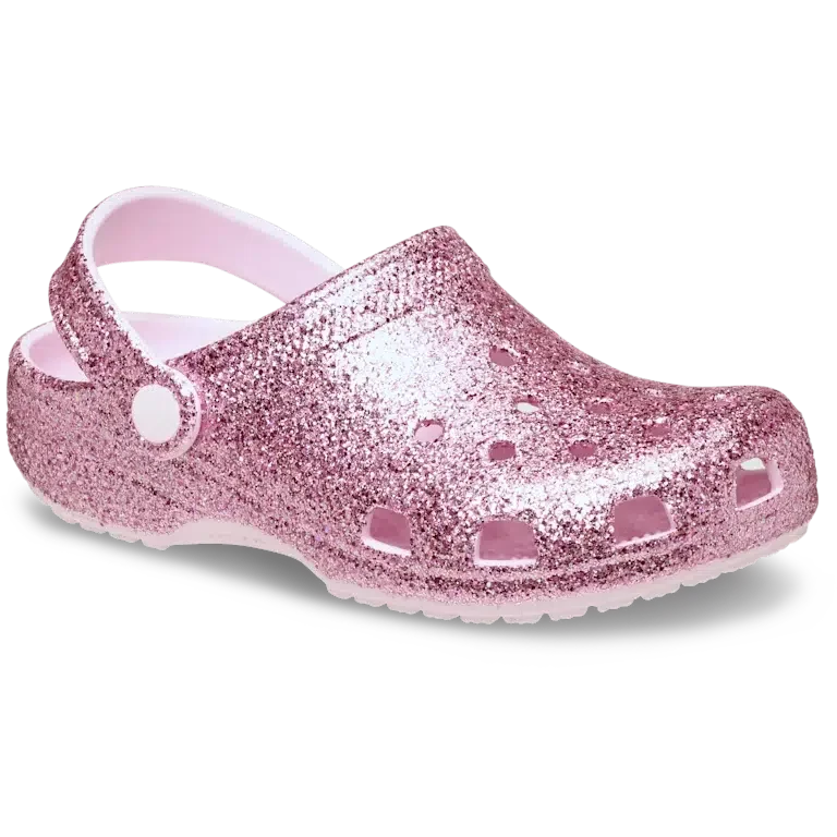 Klasyczne chodaki dla maluchów z grubymi podeszwami i Glitterem Klasyczne chodaki dla maluchów z grubymi podeszwami i Glitterem