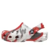 Klasyczne chodaki Marbled „White Red Grey”