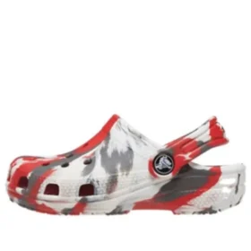 Klasyczne chodaki Marbled „White Red Grey”