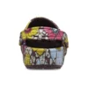 Klasyczne chodaki w stylu retro z motywem kwiatowym „Yellow Pink”