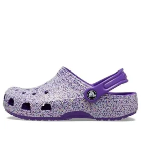 Klasyczne chodaki z brokatem „Purple”