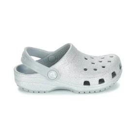 Klasyczne chodaki z brokatem „Silver”