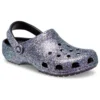 Klasyczne chodaki z brokatem „Silver Multi”
