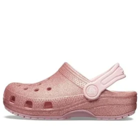 Klasyczne chodaki z Glitterem „Rose Pink”