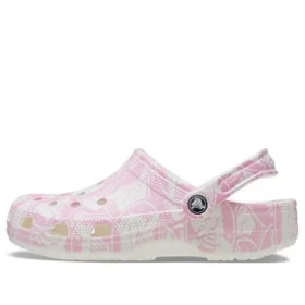 Klasyczne chodaki z nadrukiem Duke „Pink Tweed”