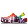 Klasyczne chodaki z nadrukiem Tie-Dye „Purple Red”