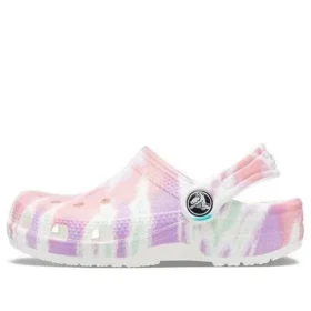 Klasyczne chodaki z nadrukiem Tie-Dye „White Multi”