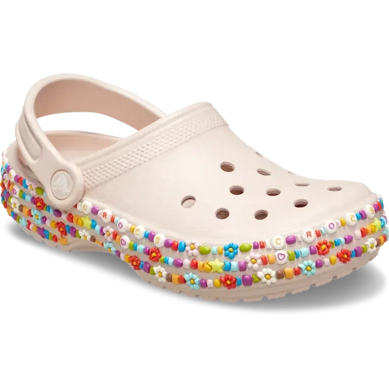 Klasyczne chodaki z paskiem z koralikami K Klasyczne chodaki z paskiem z koralikami K