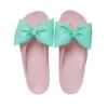 Klasyczne japonki na platformie z kokardką „Pink Teal”
