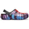 Klasyczne kapcie sportowe Crocs Tie-Dye Stay Warm Cozy, unisex, fioletowo-czerwone