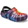 Klasyczne kapcie sportowe Crocs Tie-Dye Stay Warm Cozy, unisex, fioletowo-czerwone
