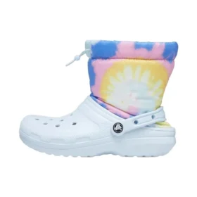 Klasyczne, ocieplane botki Neo Puff „Tie-Dye Mineral Blue”