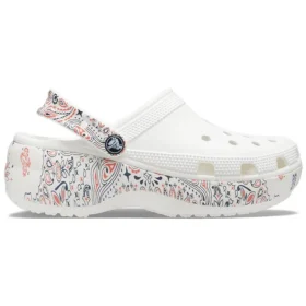 Klasyczne Platform Clog Americana Paisley „White”