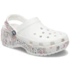 Klasyczne Platform Clog Americana Paisley „White”