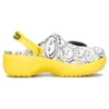 Klasyczne Platform Clog Crocs x Smiley World Charm „Yellow White”
