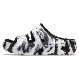 Klasyczne sandały Cozzzy Marbled „Black White”