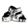 Klasyczne sandały Cozzzy Marbled „Black White”