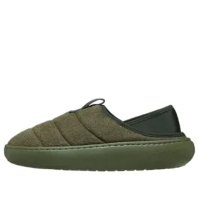 Klasyczne wegańskie mokasyny z zamszu „Army Green”
