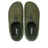 Klasyczne wegańskie mokasyny z zamszu „Army Green”
