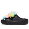Klasyczne, wygodne chodaki Daisy „Black Multi”