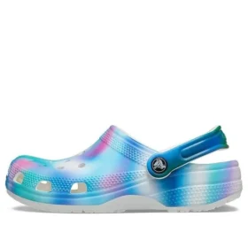 Kolorowe sandały plażowe Crocs unisex wielokolorowe z białymi akcentami