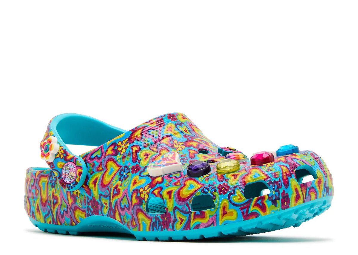 Lisa Frank x Classic Clog Kids „Digital Aqua Multi Hearts” Lisa Frank x Classic Clog Kids „Digital Aqua Multi Hearts”