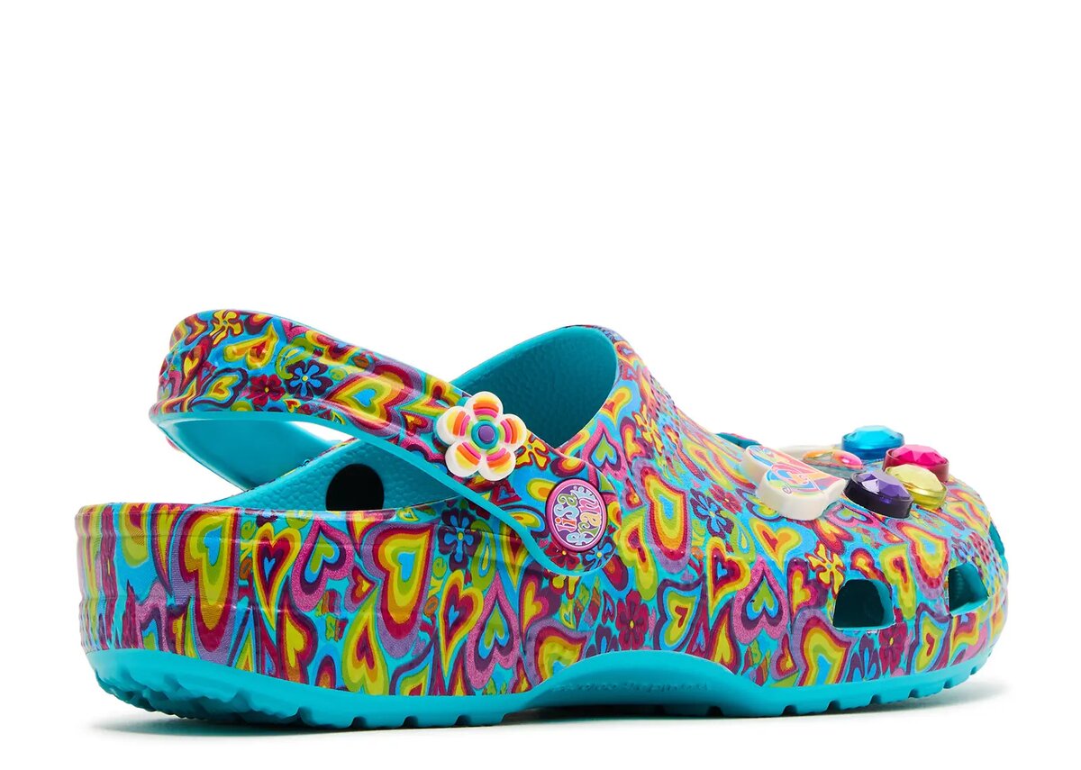 Lisa Frank x Classic Clog Kids „Digital Aqua Multi Hearts” Lisa Frank x Classic Clog Kids „Digital Aqua Multi Hearts”