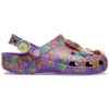 Lisa Frank x Classic Clog „Neon Purple Multi Hearts”