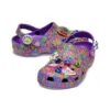 Lisa Frank x Classic Clog „Neon Purple Multi Hearts”