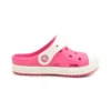 Małe sportowe sandały Crocs Outdoor na płaskim obcasie w kolorze różowym