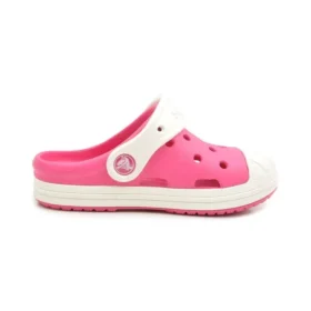 Małe sportowe sandały Crocs Outdoor na płaskim obcasie w kolorze różowym