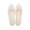 Płaskie buty Brooklyn z zaostrzonym czubkiem „Cream White”