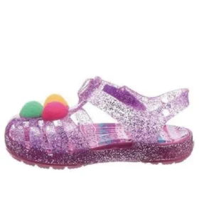 Płaskie sandały Isabella Glitter „Purple Pink”